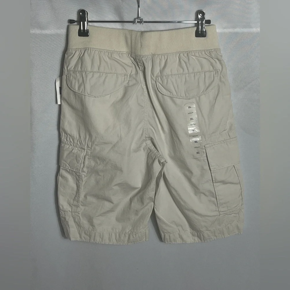 Gap Kids Cargo Shorts XL 12 Beige Drawstring Elastic Waist NWT Cotton